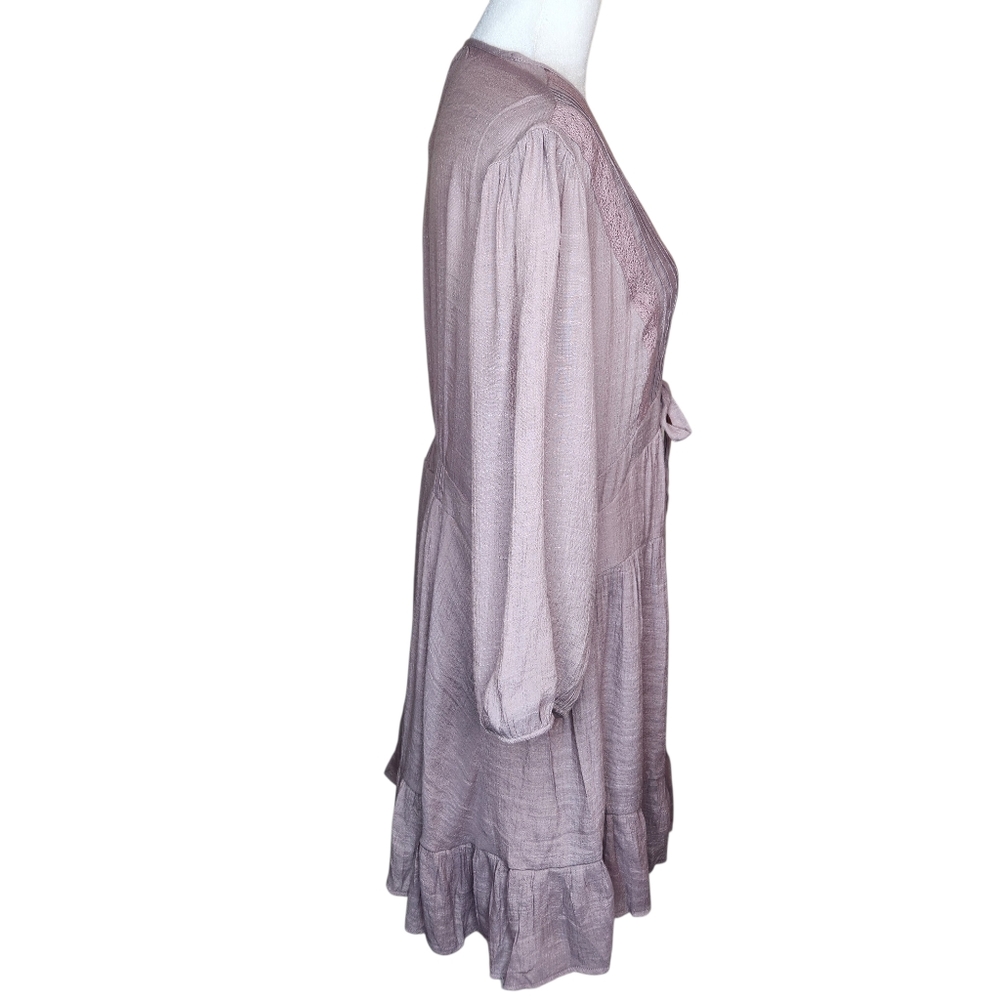 NEW Baltic Born Amelia Boho Mini V Neck Dress in Dusty Lavender XL - Picture 2 of 8
